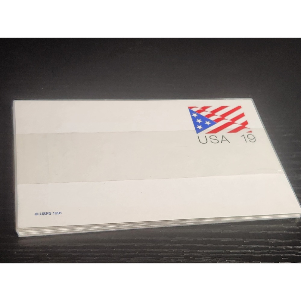 Vintage 1991 USPS 19 Cent American Flag Pre-Stamped Postcards Unused Lot of 20